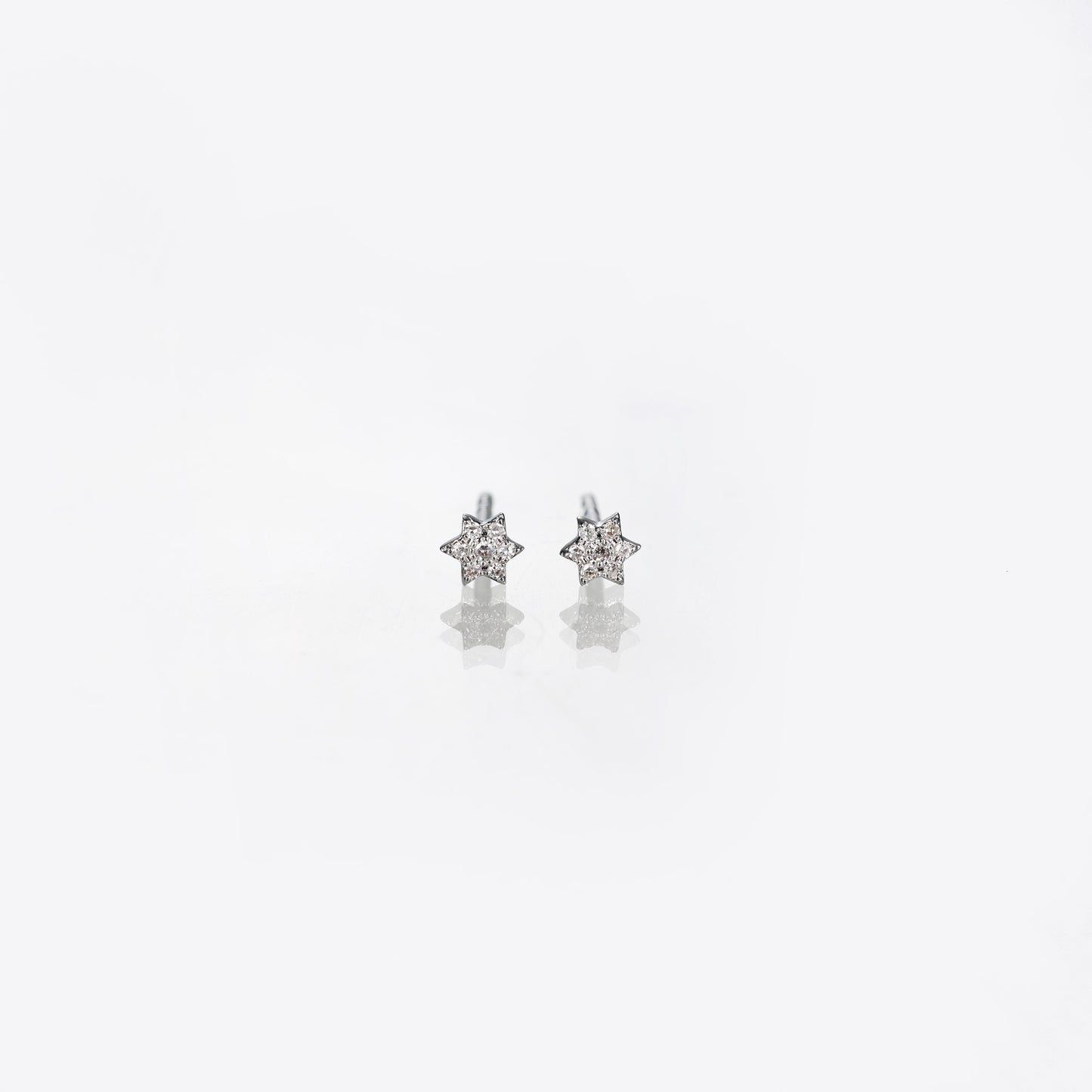 Hexagram Star Diamond Earrings
