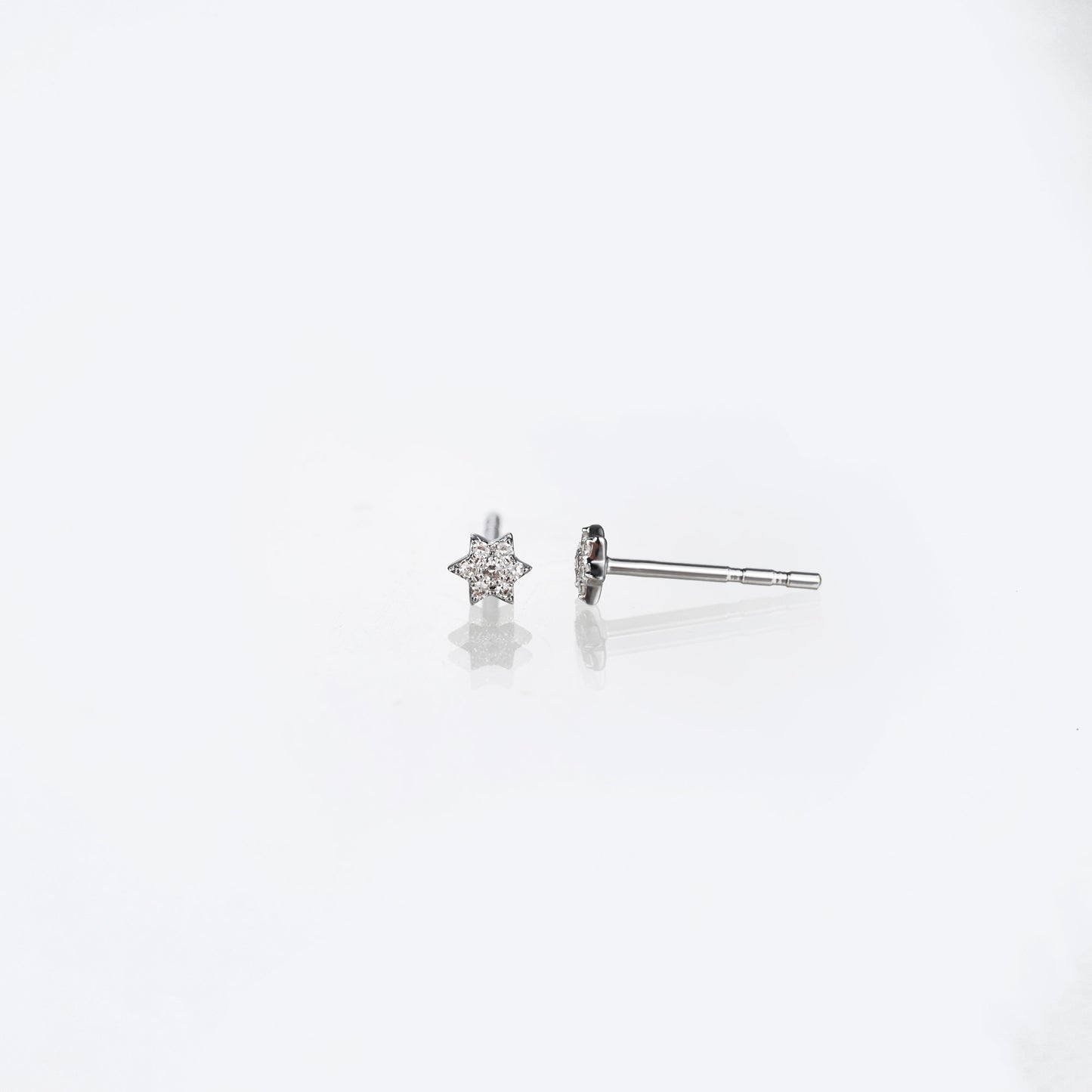 Hexagram Star Diamond Earrings