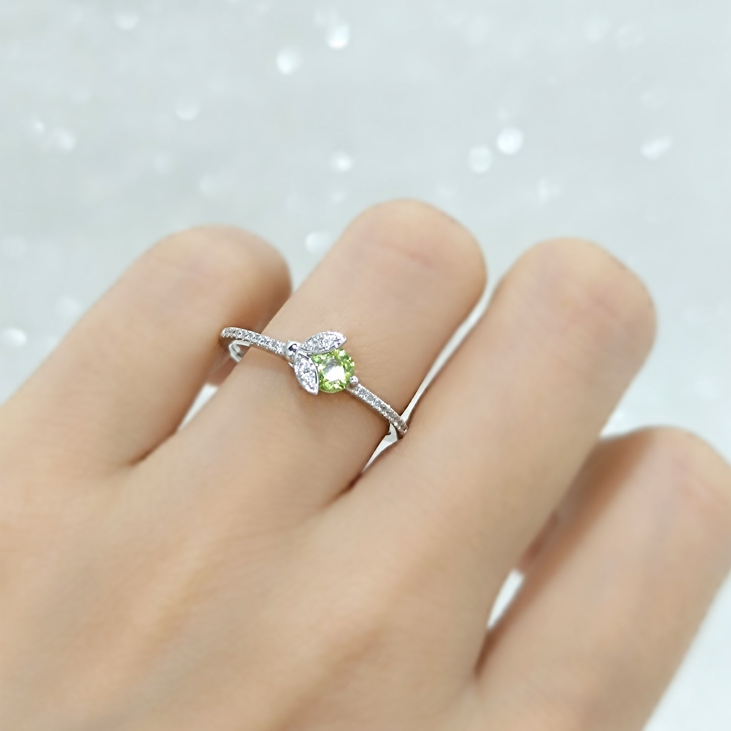 Peridot Ladybird Diamond Ring