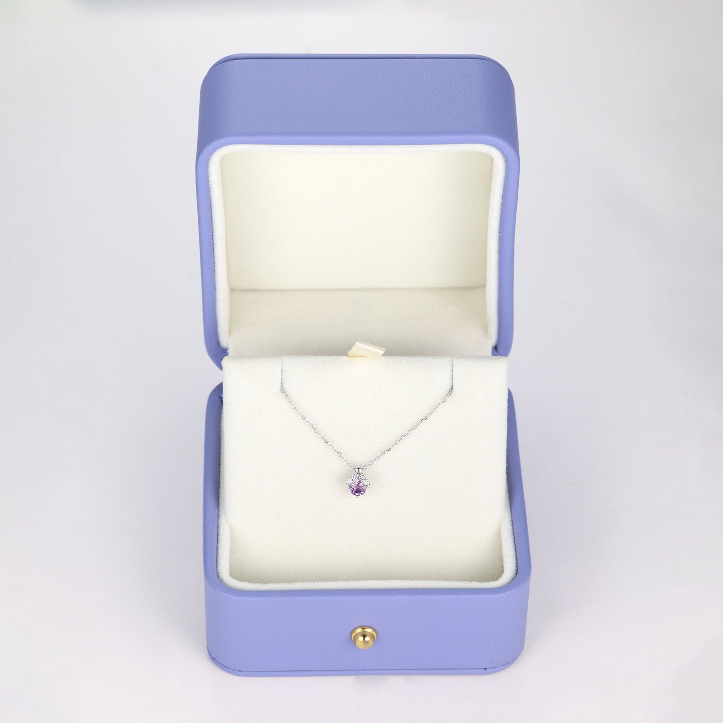 Ladybug Amethyst Diamond Necklace