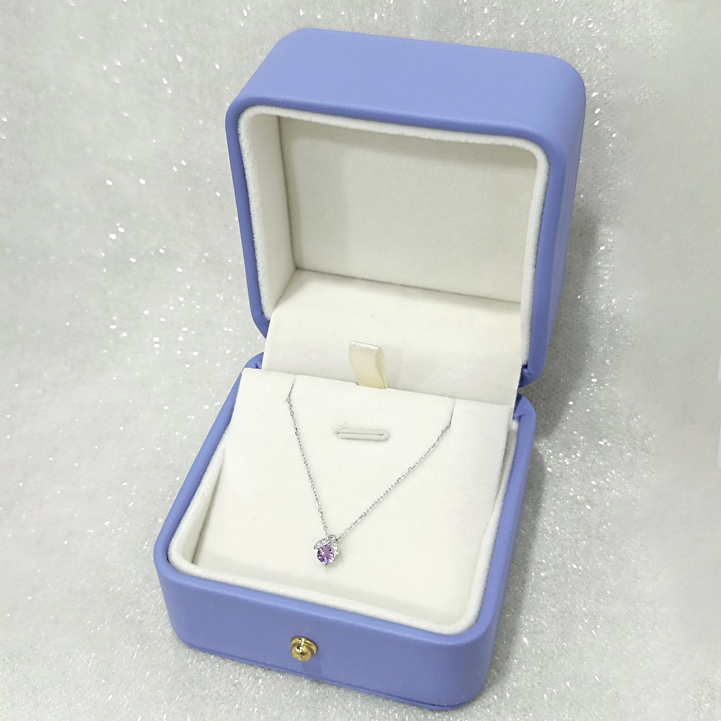 Ladybug Amethyst Diamond Necklace