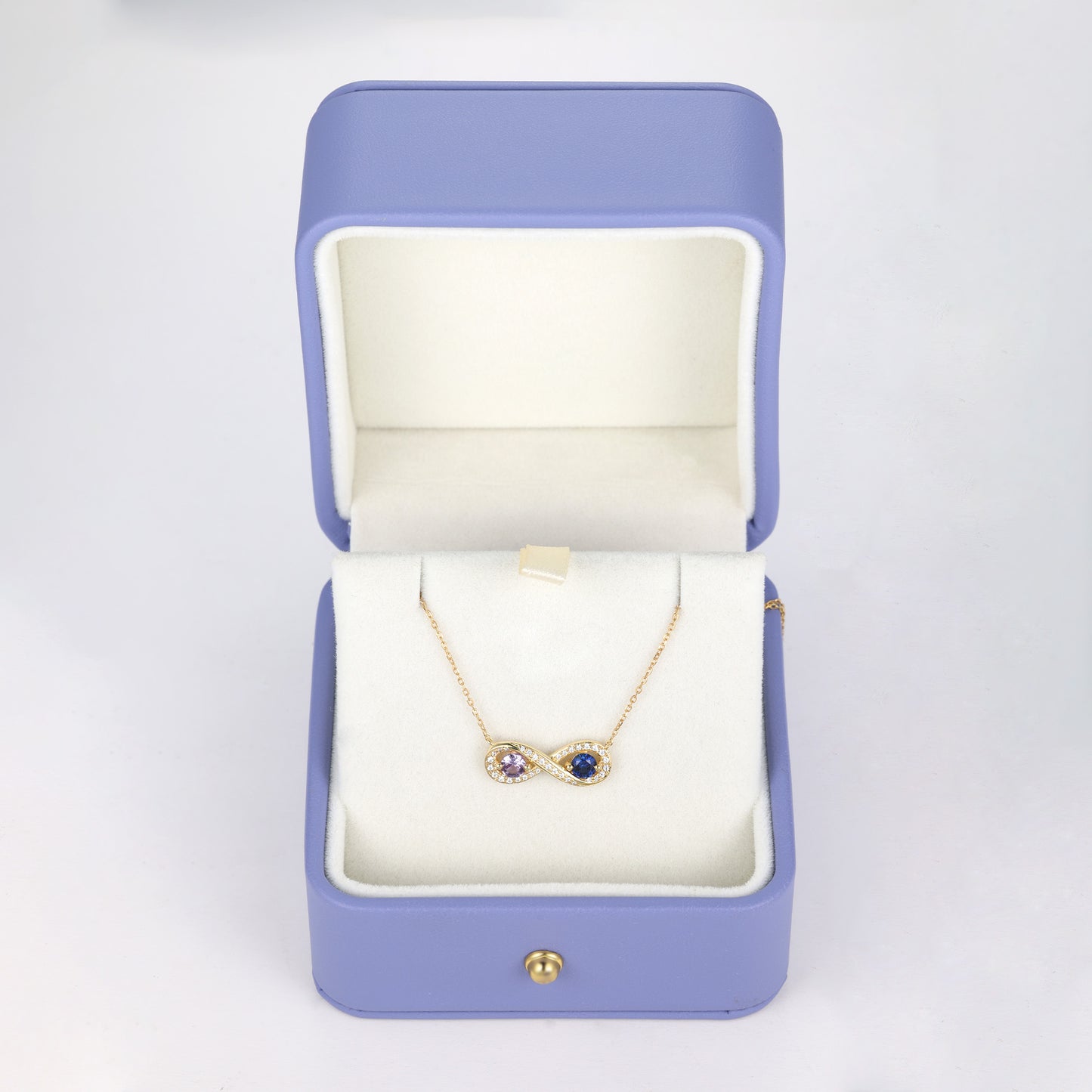Round Lab Alexandrite Sapphire Necklace