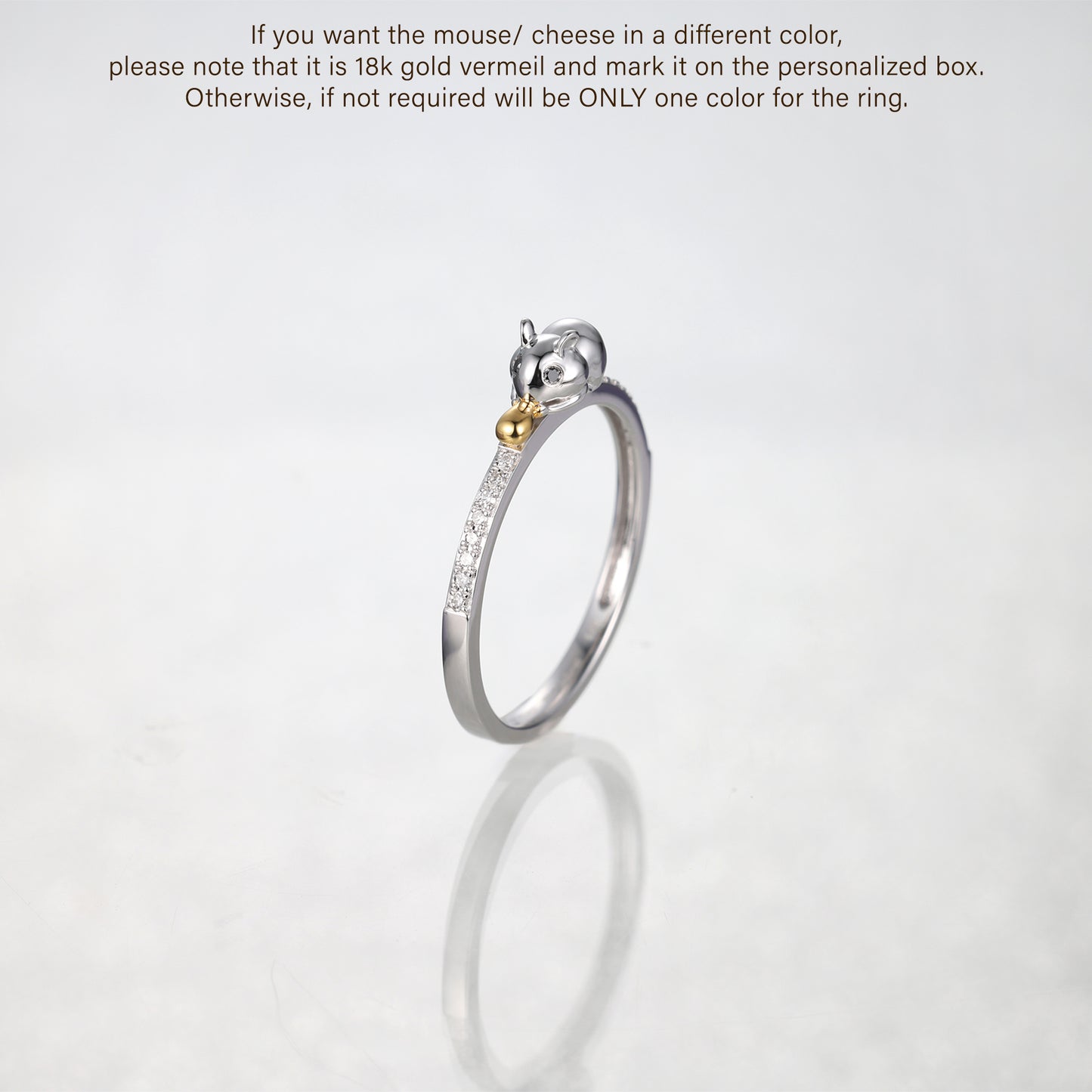 Silver Unique Baby Hamster Ring