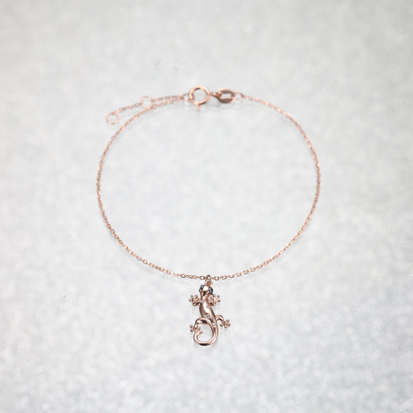 Rose Gold Lizard Diamond Bracelet