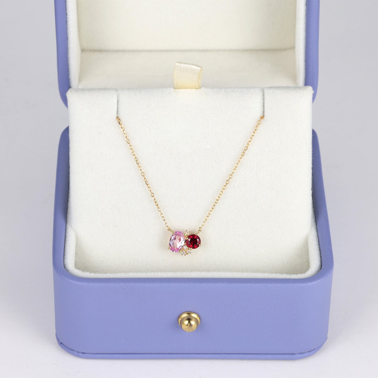 Ruby Pink Tourmaline Star Necklace