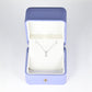 18K White Gold Initial X Double Diamond Necklace