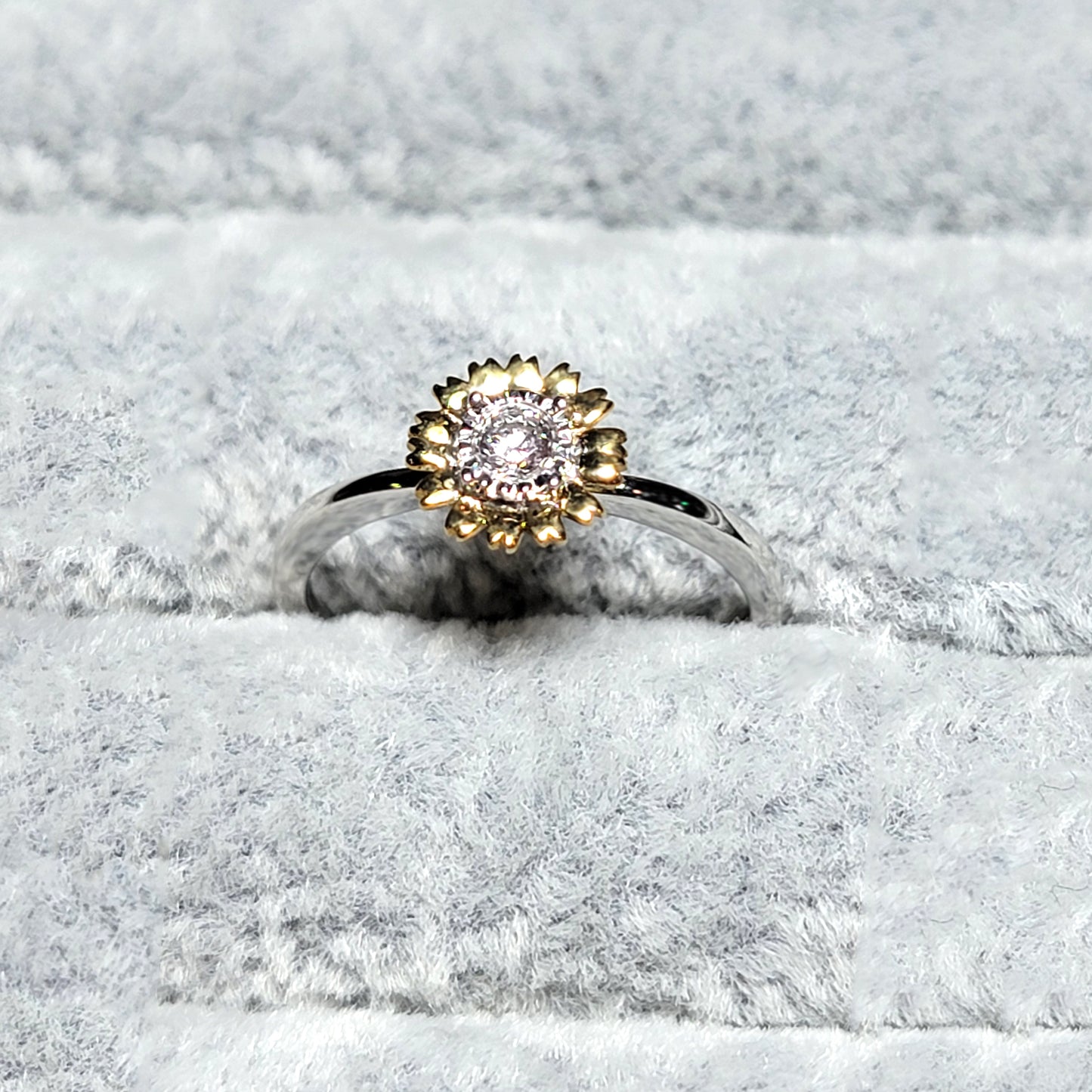 Sun Flower Diamond Floral Ring