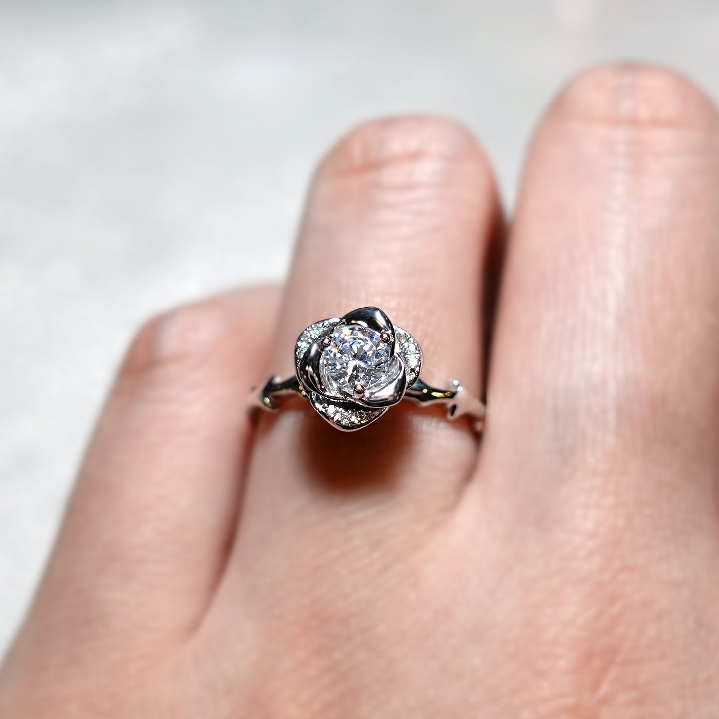 Rose Floral Promise Ring