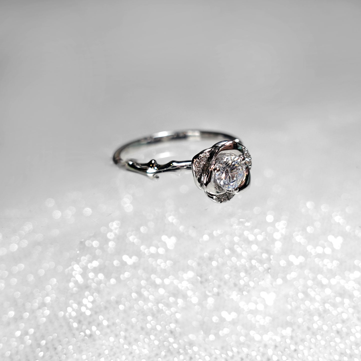 Rose Floral Promise Ring