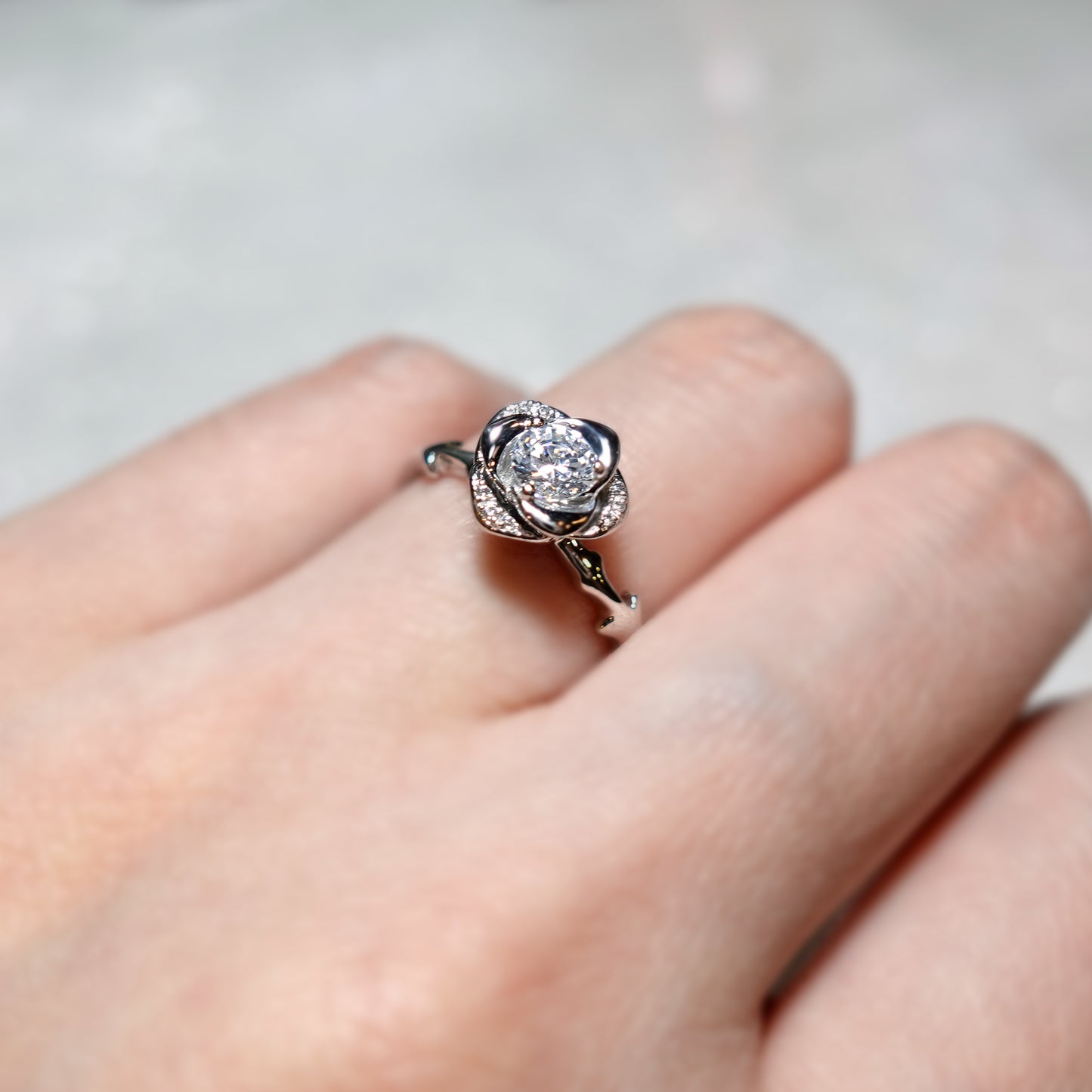 Rose Floral Promise Ring