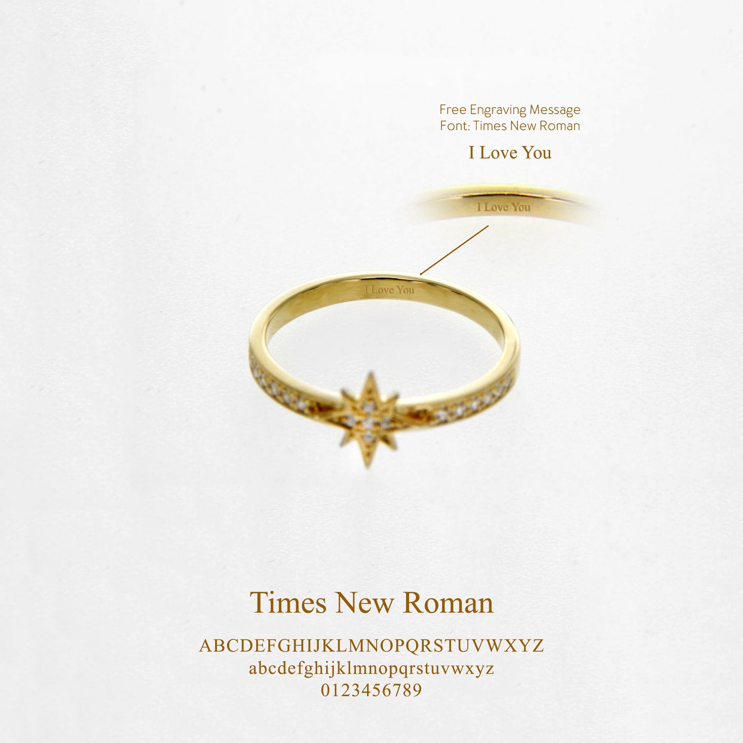 Gold Starburst Diamond Ring