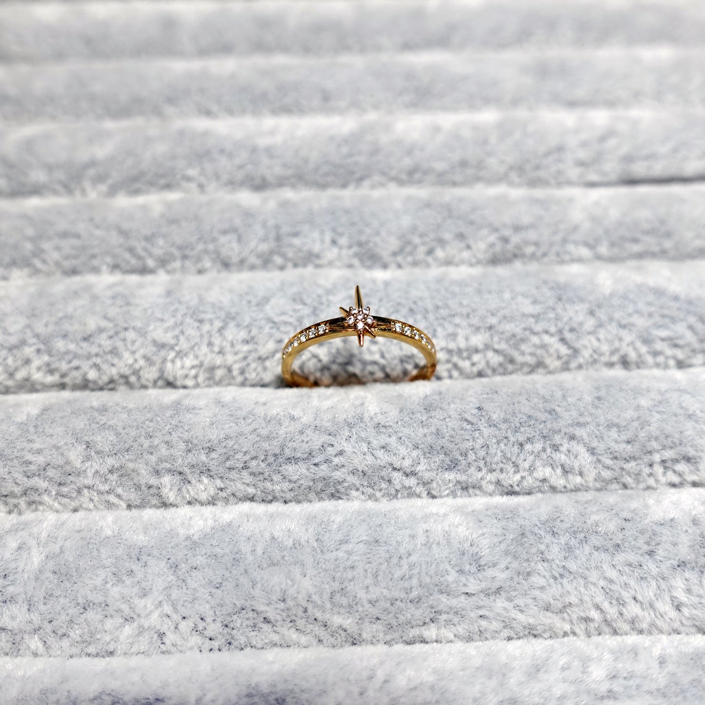 Rose Gold Spark Diamond Star Ring