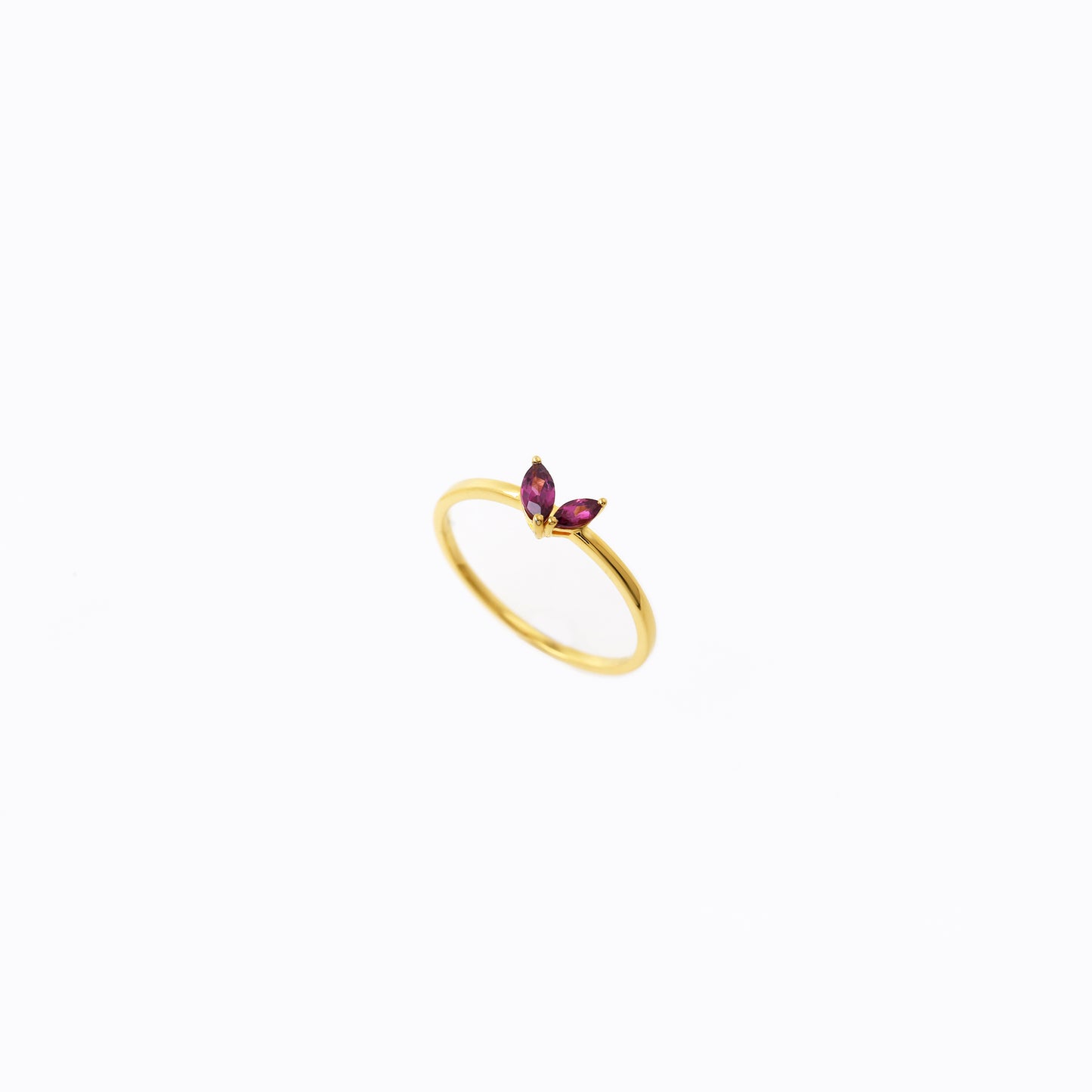 Double Marquise Garnet Ring