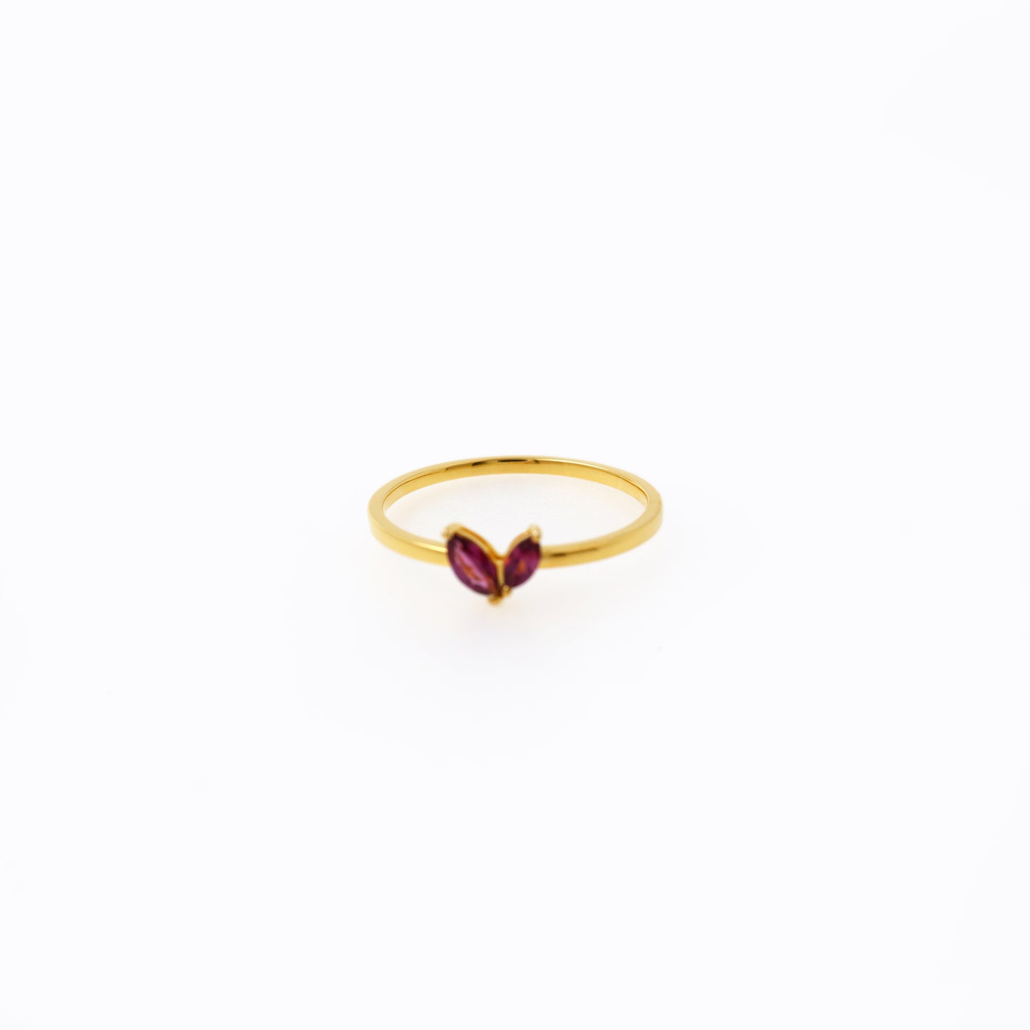 Double Marquise Garnet Ring