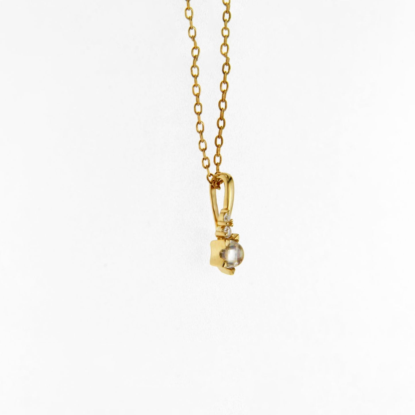 Moonstone Star Diamond Pendant