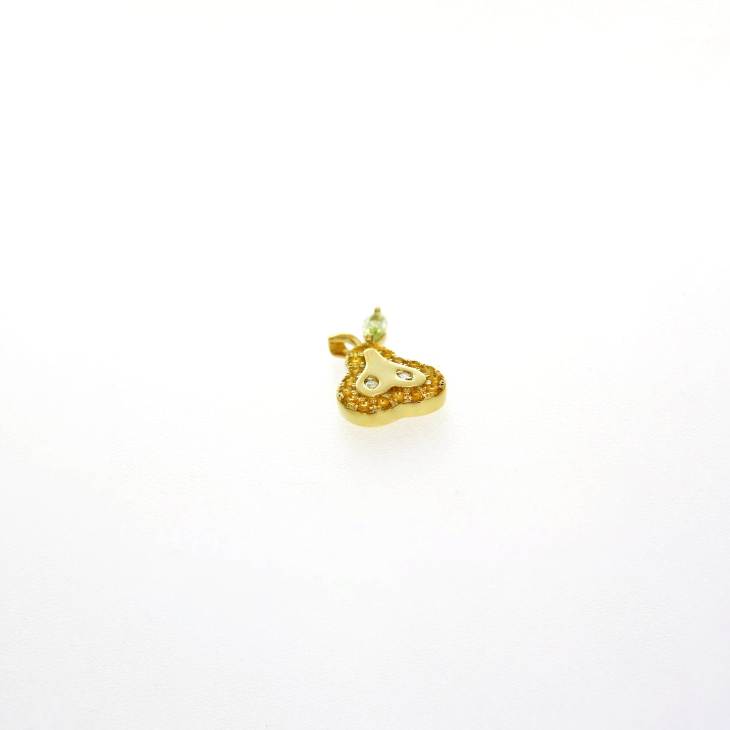 Citrine Peridot Pear Fruit Necklace