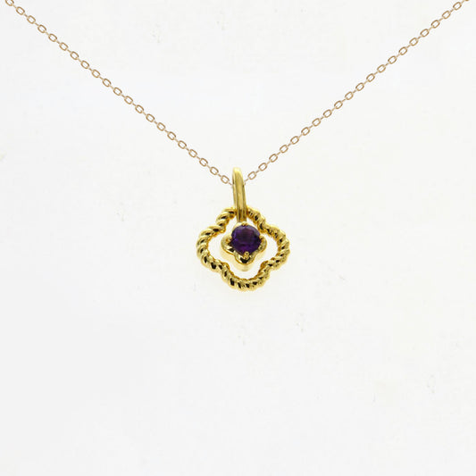 Amethyst Clover Two Way Necklace