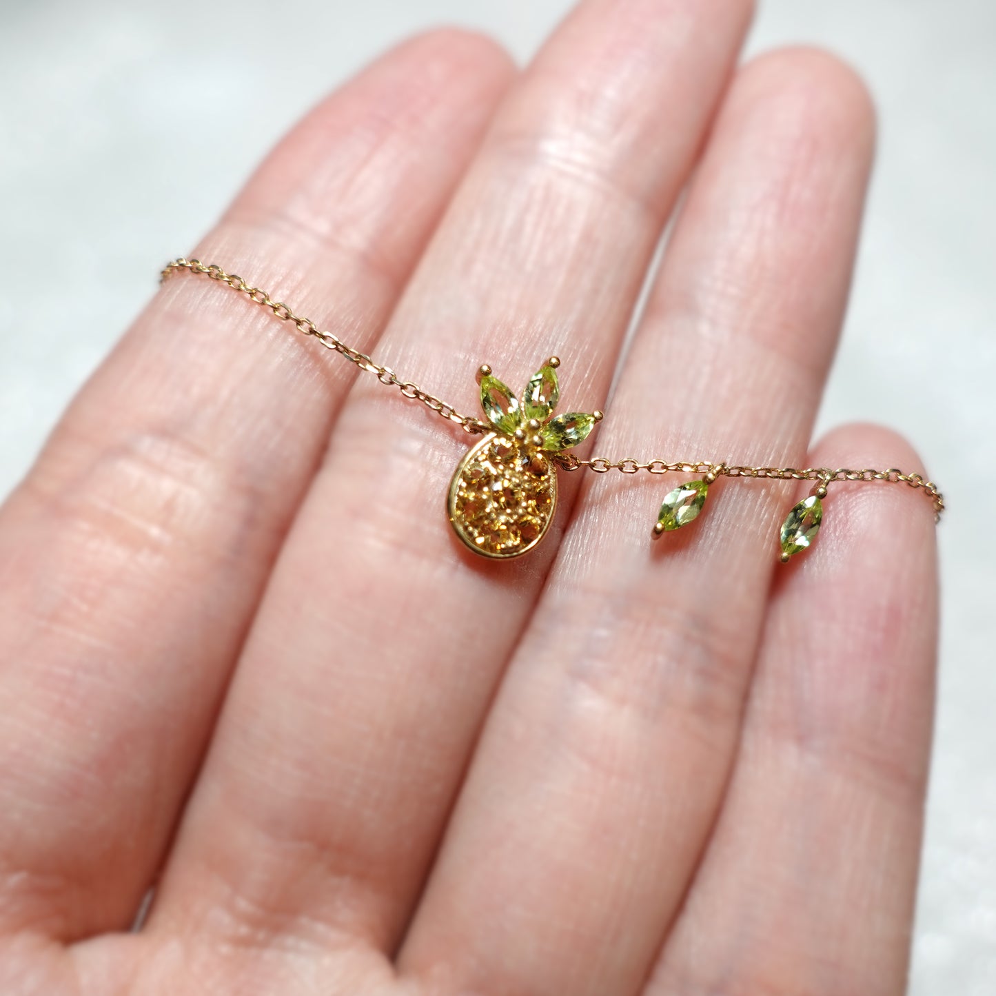 Yellow Gold Pineapple Bracelet