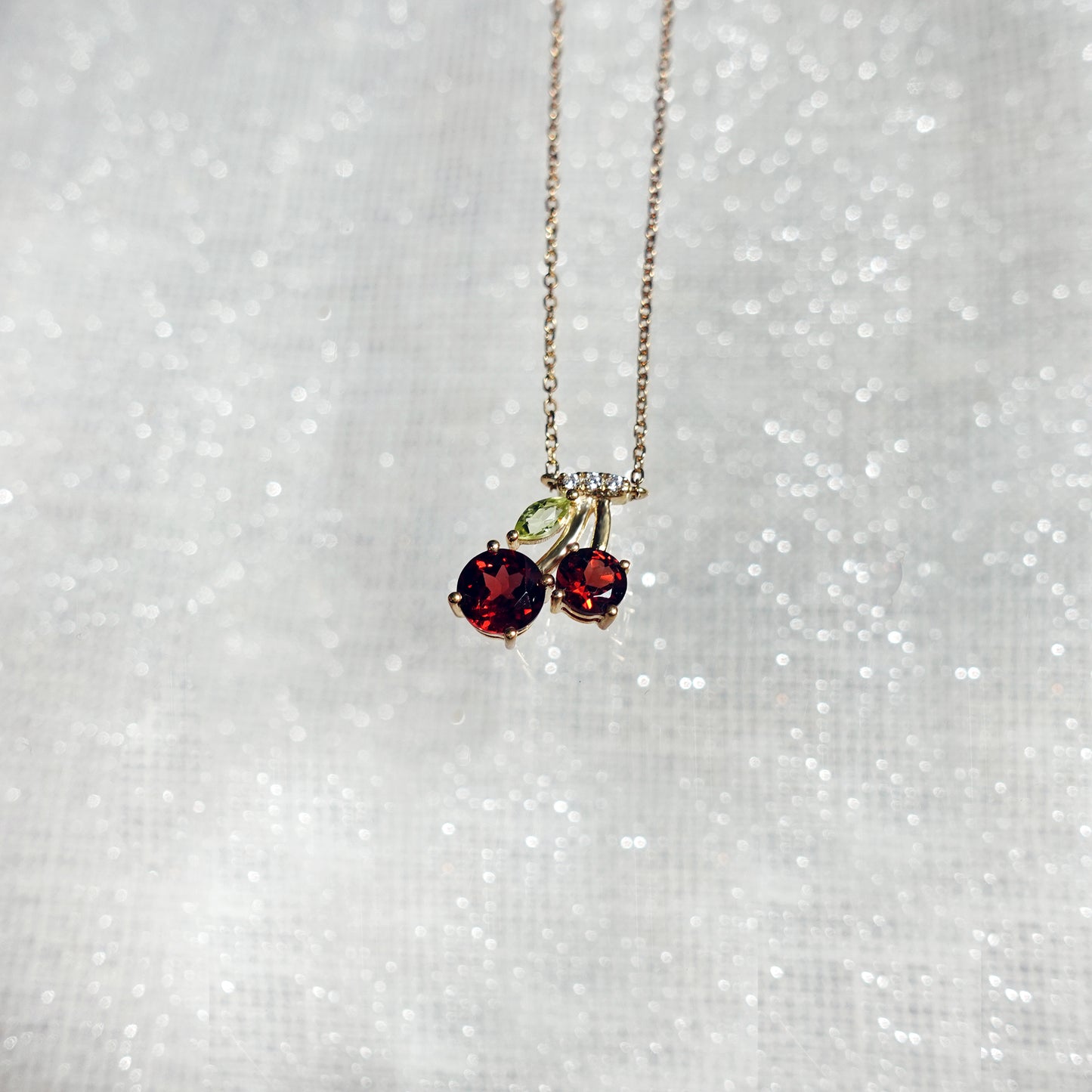 Garnet Cherry Fashion Necklace