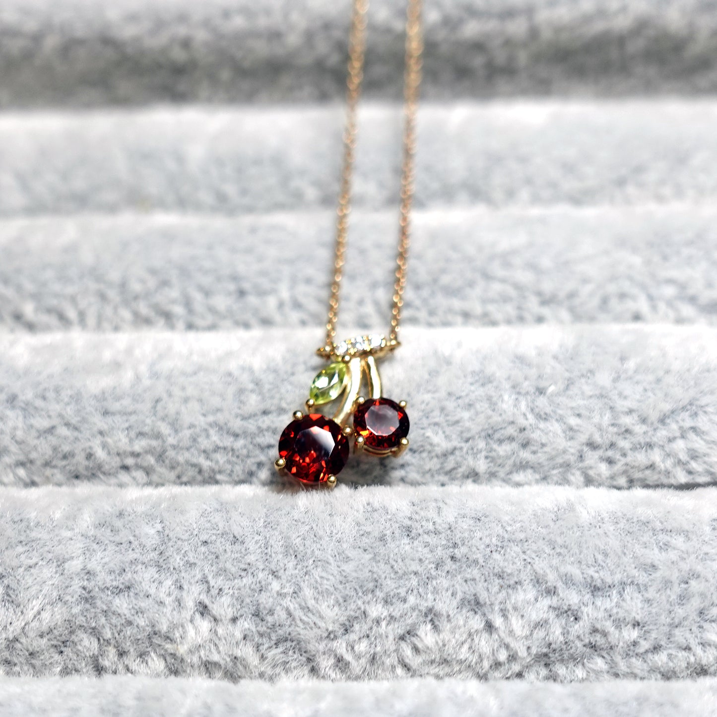 Garnet Cherry Fashion Necklace