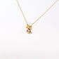 Ruby Emerald Christmas Bell Necklace