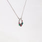 Ruby Emerald Christmas Wreath Necklace