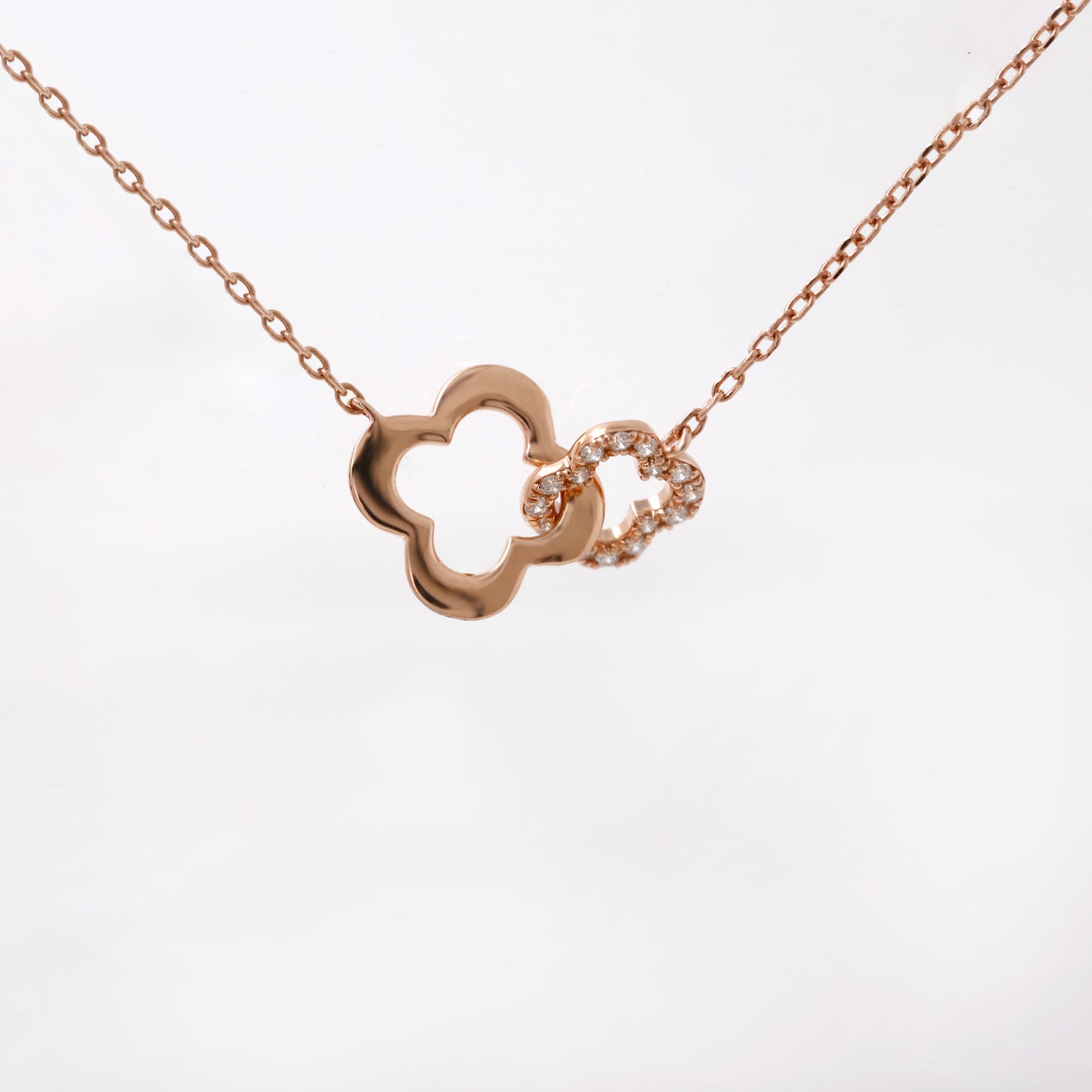 Open Clover Diamond Pendant