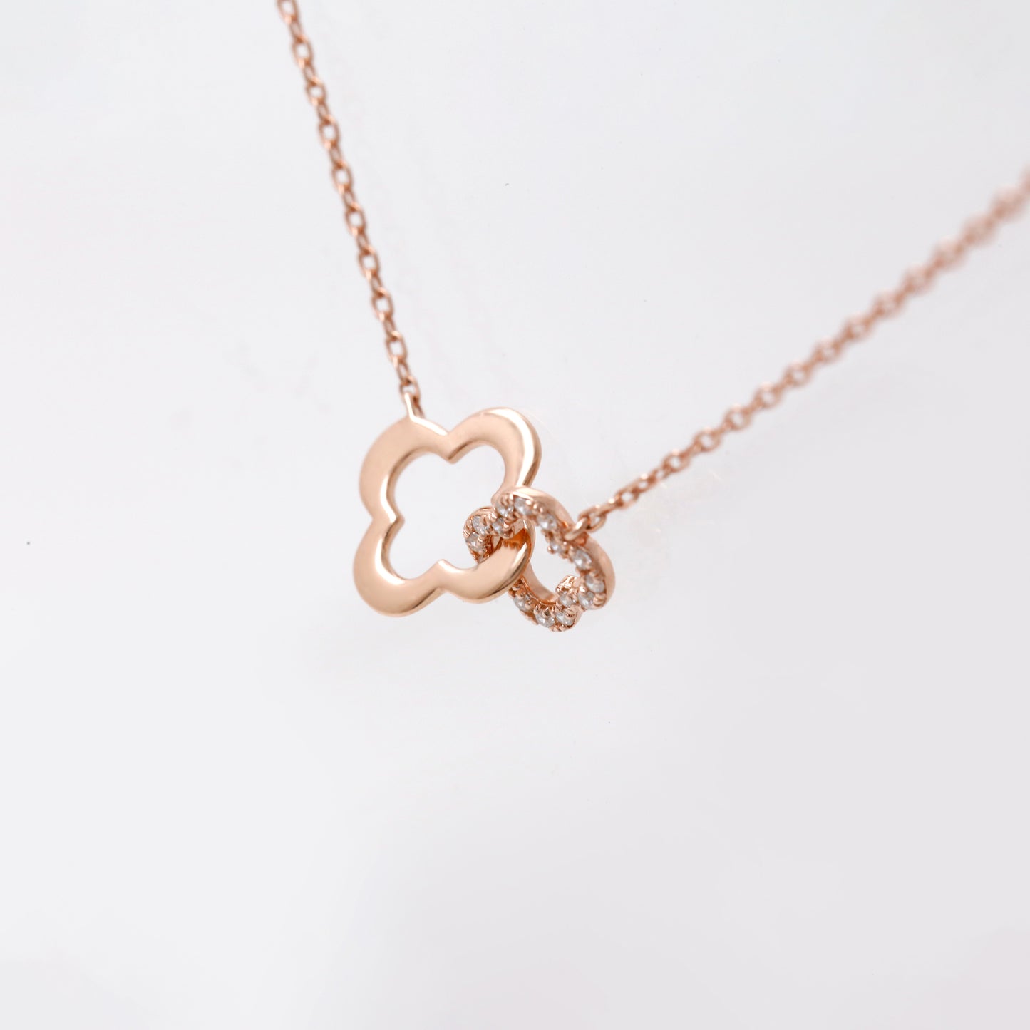 Open Clover Diamond Pendant