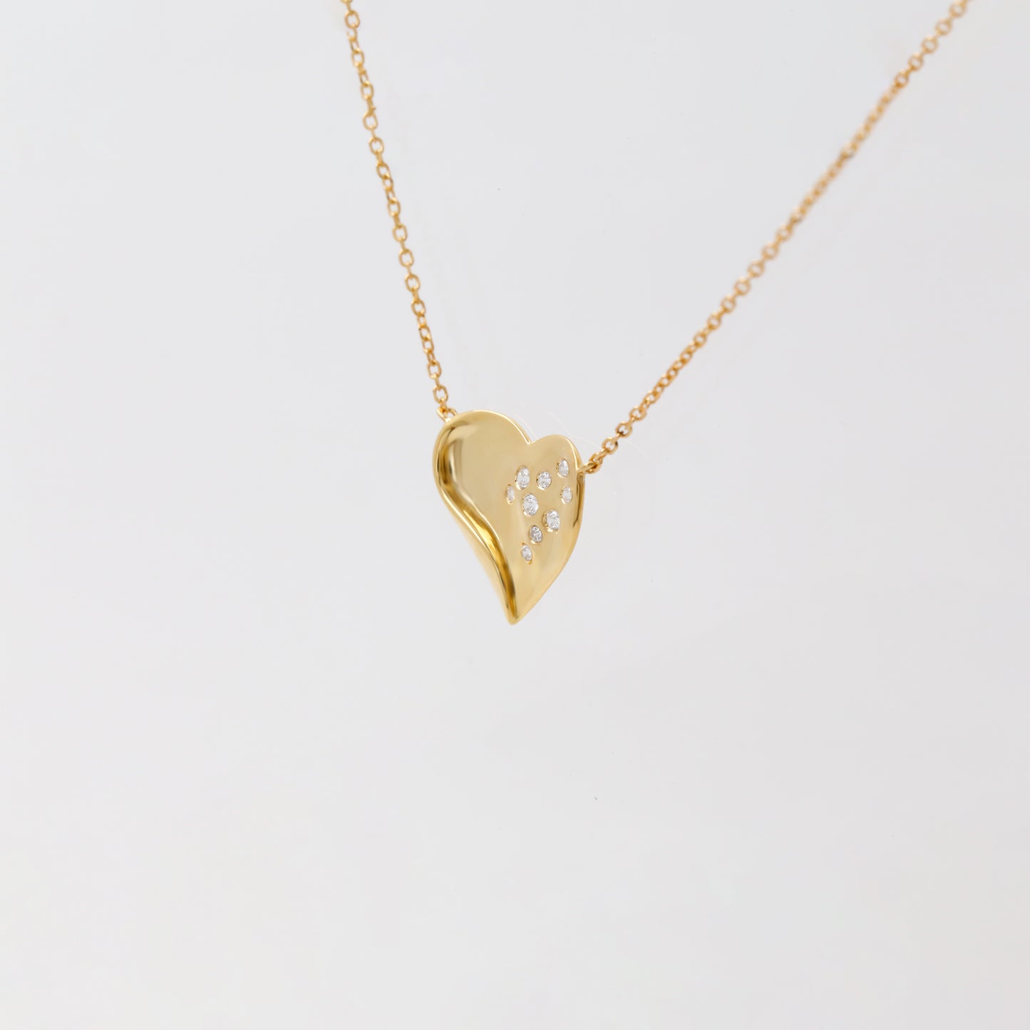 Heart Shape Diamond CharmTwist Pendant