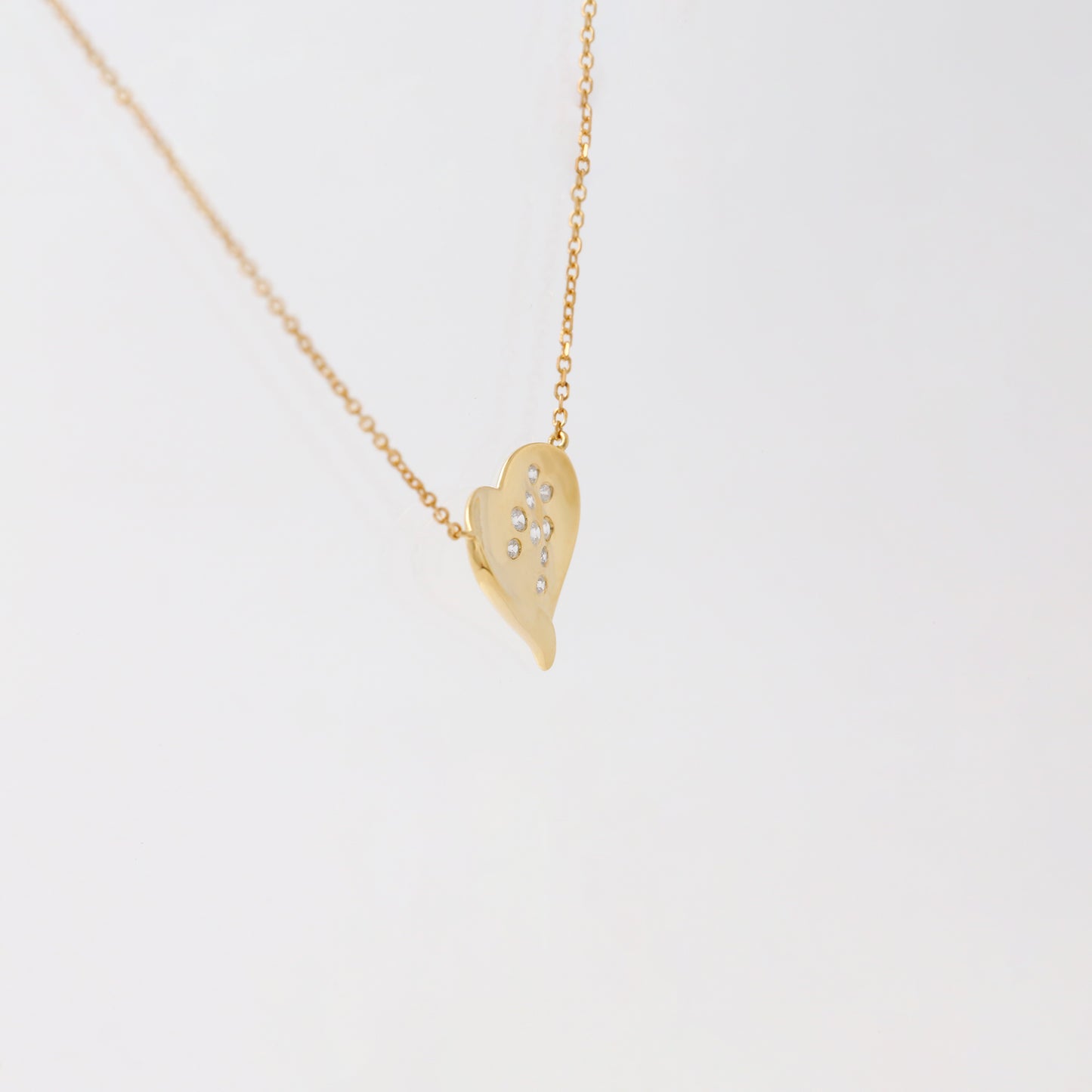 Heart Shape Diamond CharmTwist Pendant