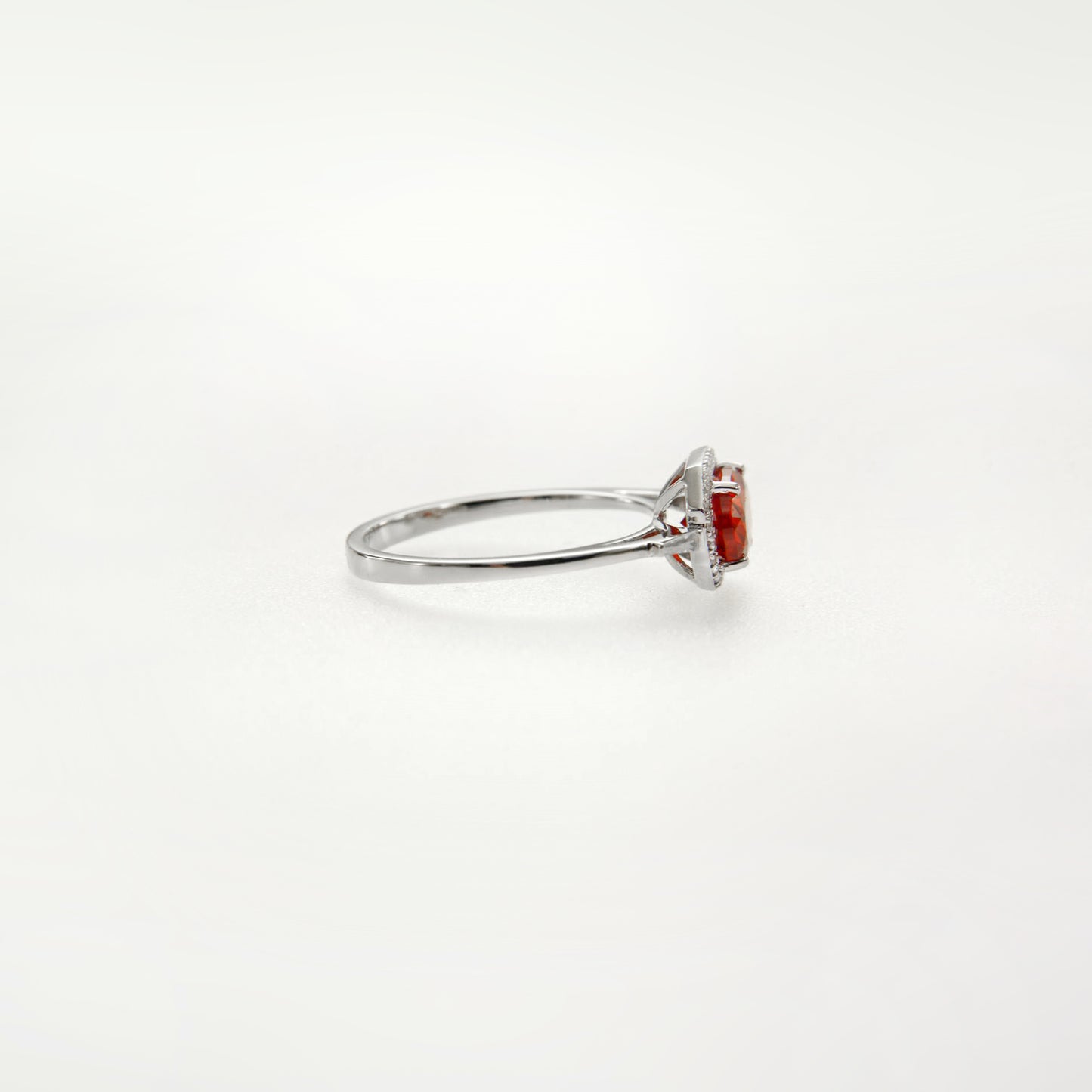 Orange Cubic Zirconia Promise Ring