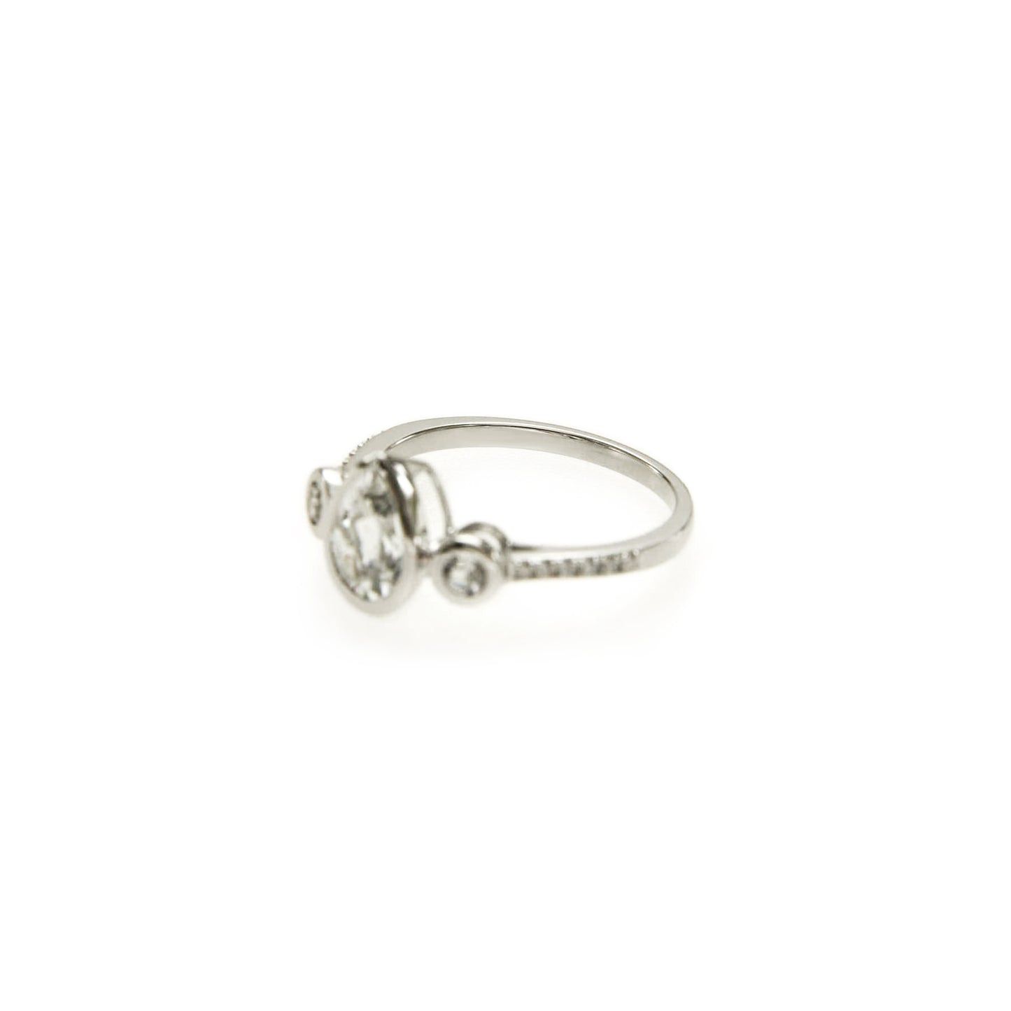 14K Gold Pear Cubic Zirconia Engagement Ring