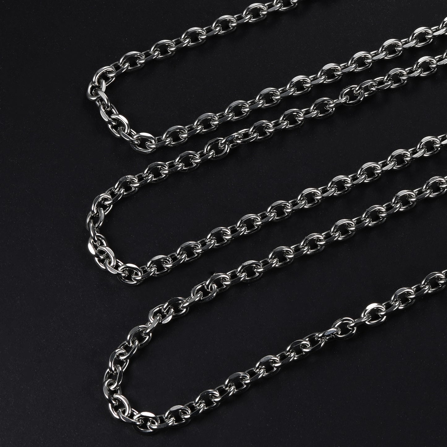Cable Link Chain Necklace Silver (LC0006)