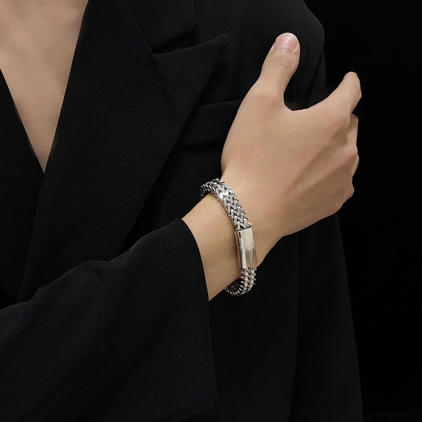 Double Wheat Chain Link Bracelet (B0012)