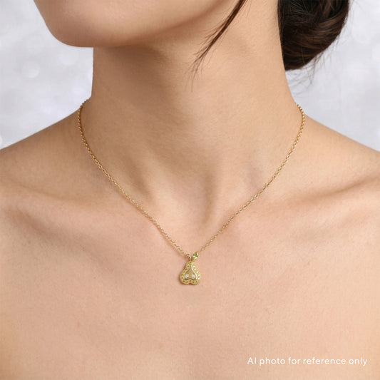 Citrine Peridot Pear Fruit Necklace
