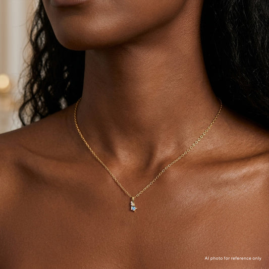 Moonstone Star Diamond Pendant
