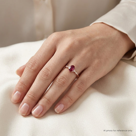 Stunning Oval Ruby Ring