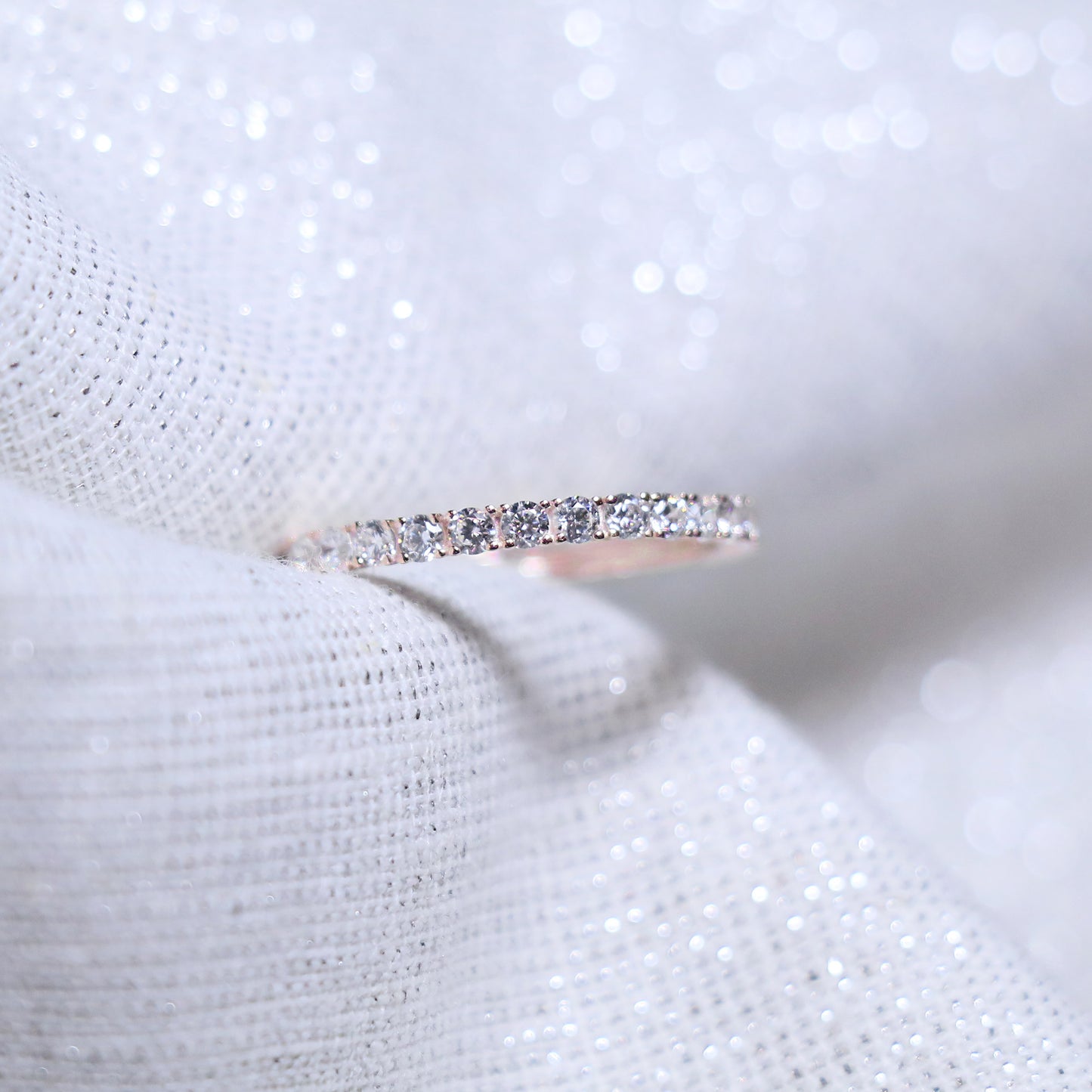 Half Zirconia Ring Band