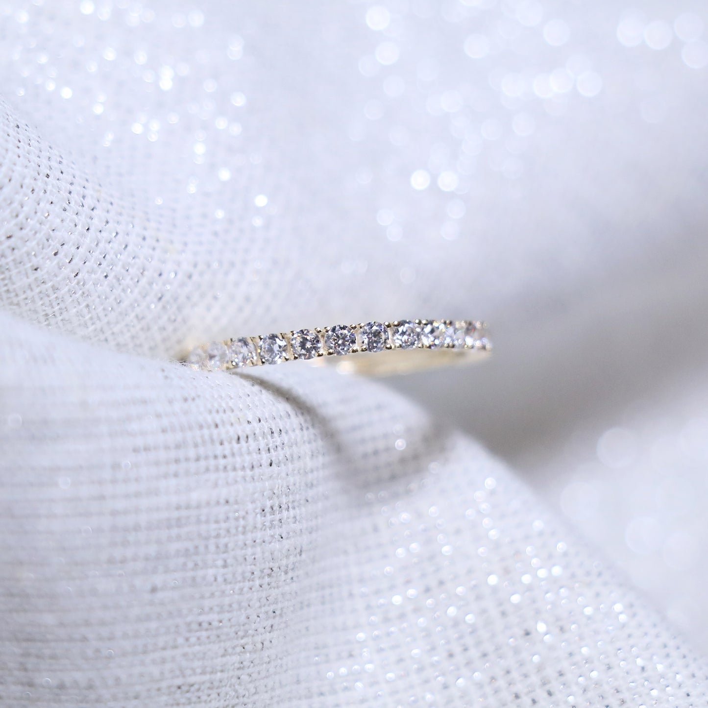 Half Zirconia Ring Band