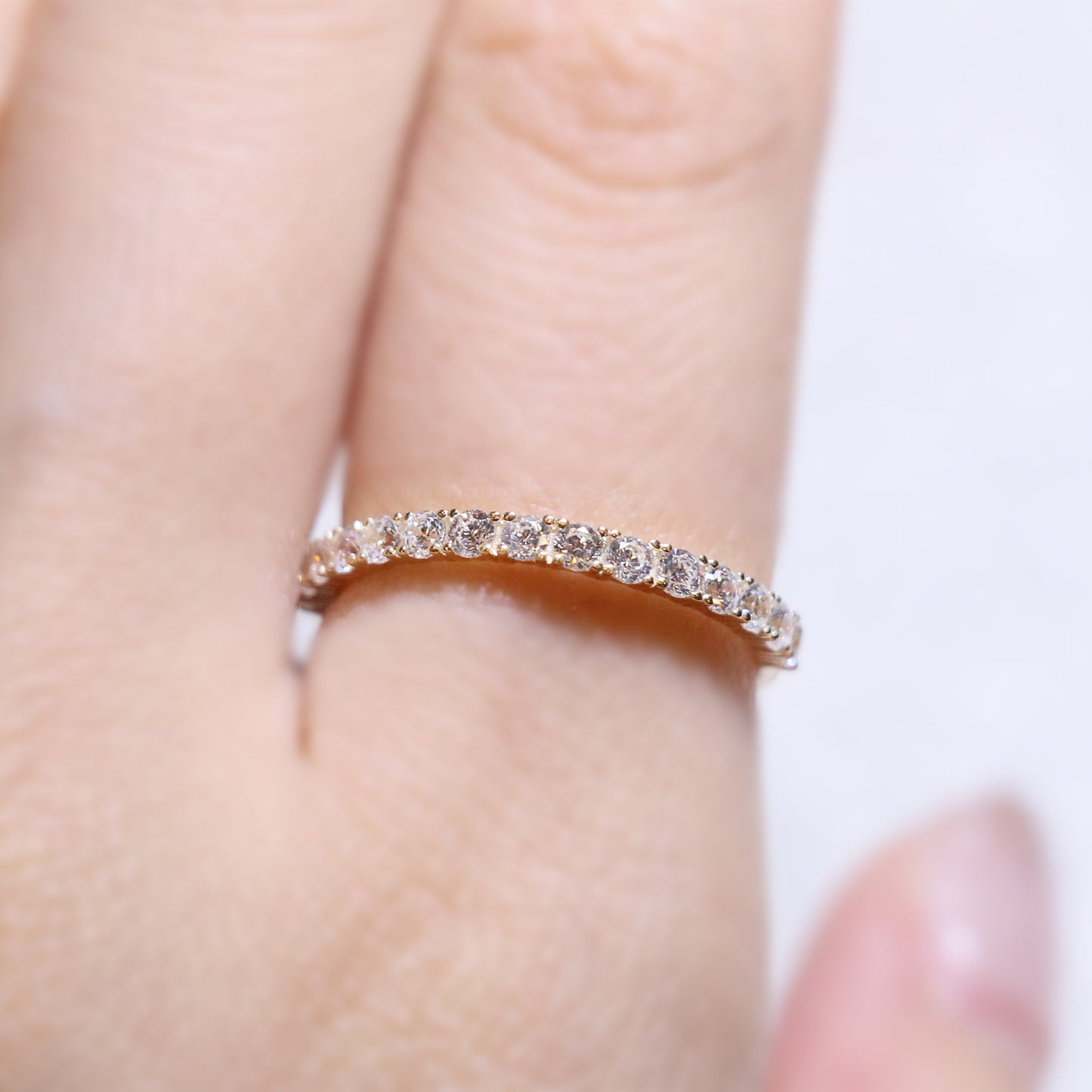 Half Zirconia Ring Band