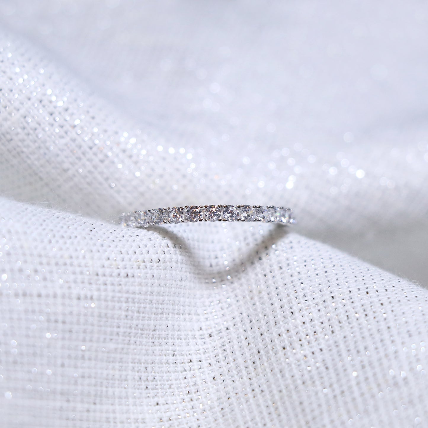 Half Zirconia Ring Band