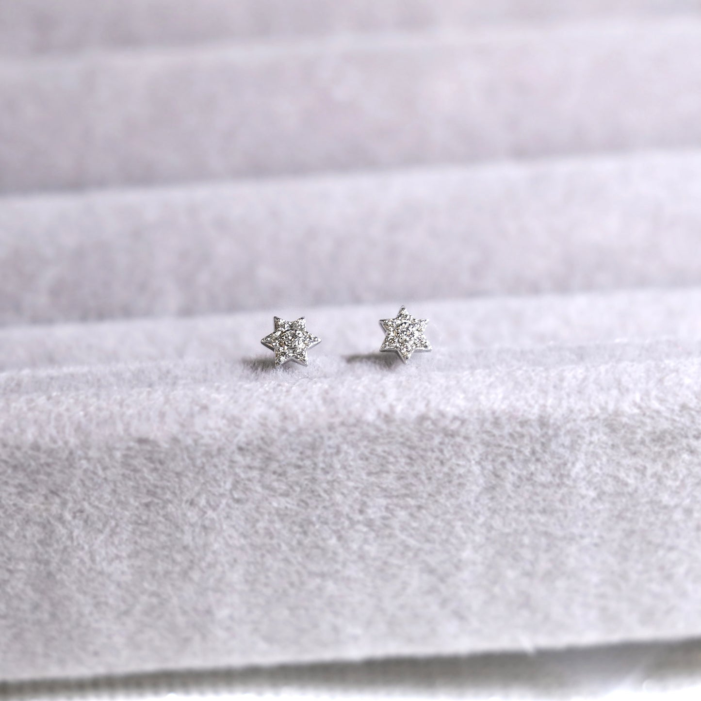 Hexagram Star Diamond Earrings