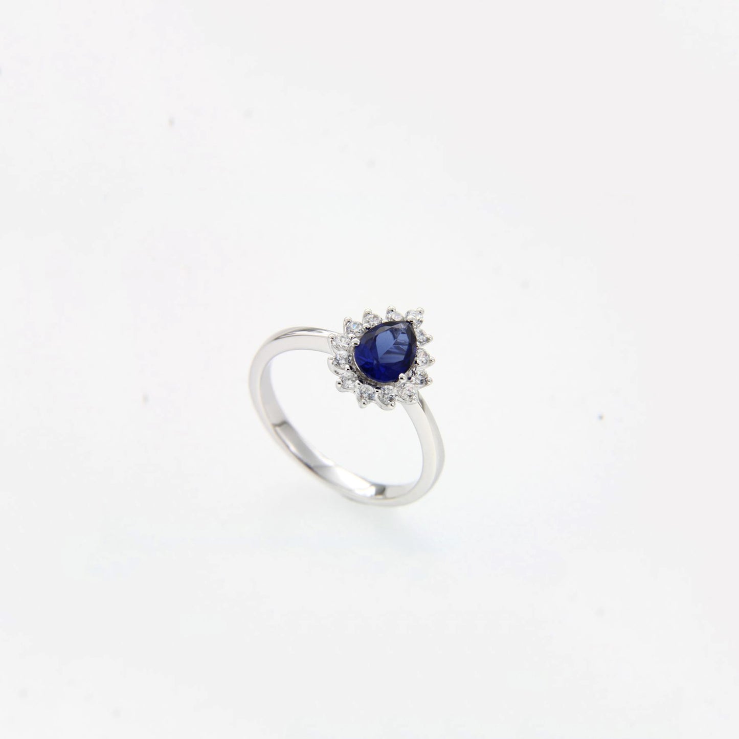 Vintage Pear Cut Morganite Halo Ring
