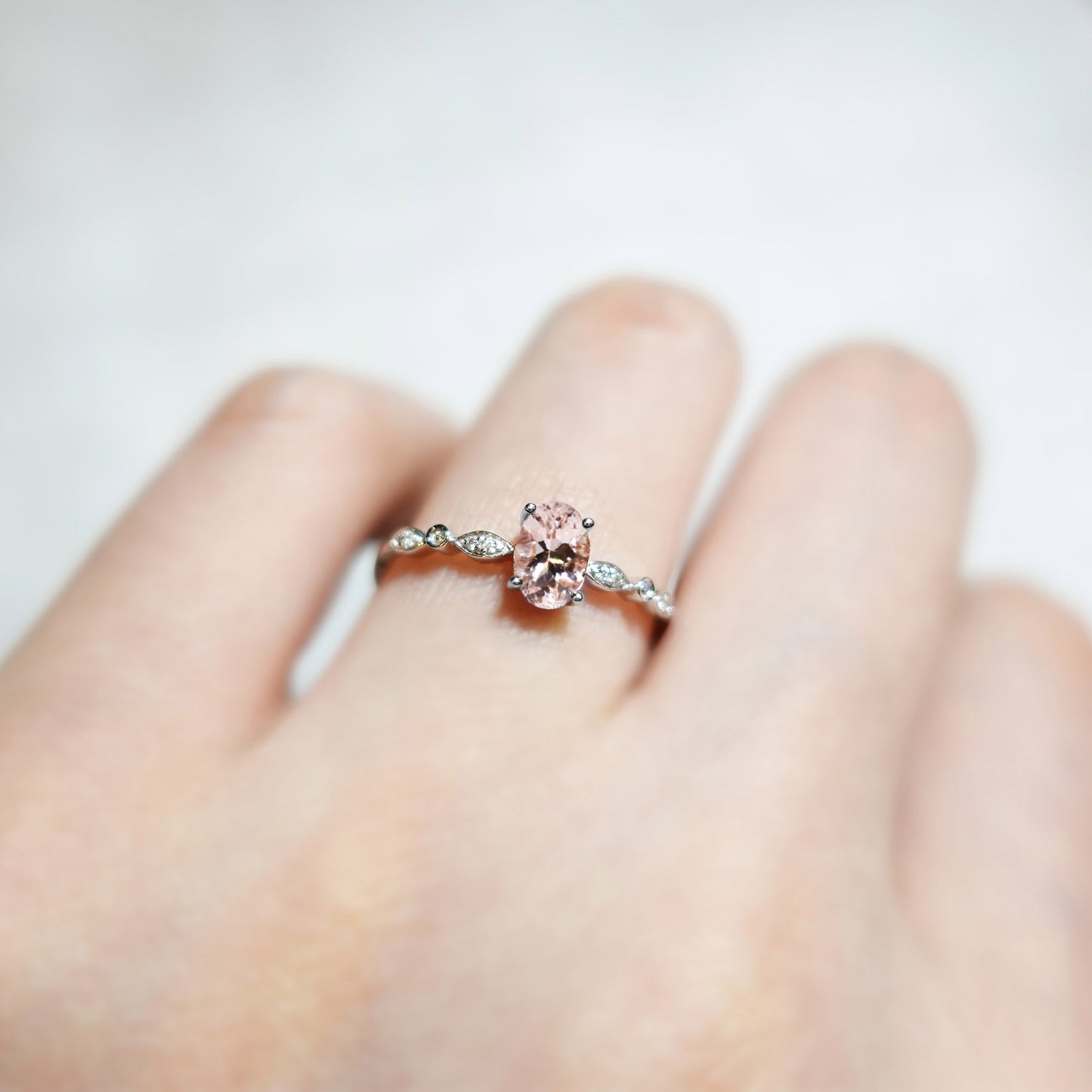 Rose Gold Morganite Vintage Ring