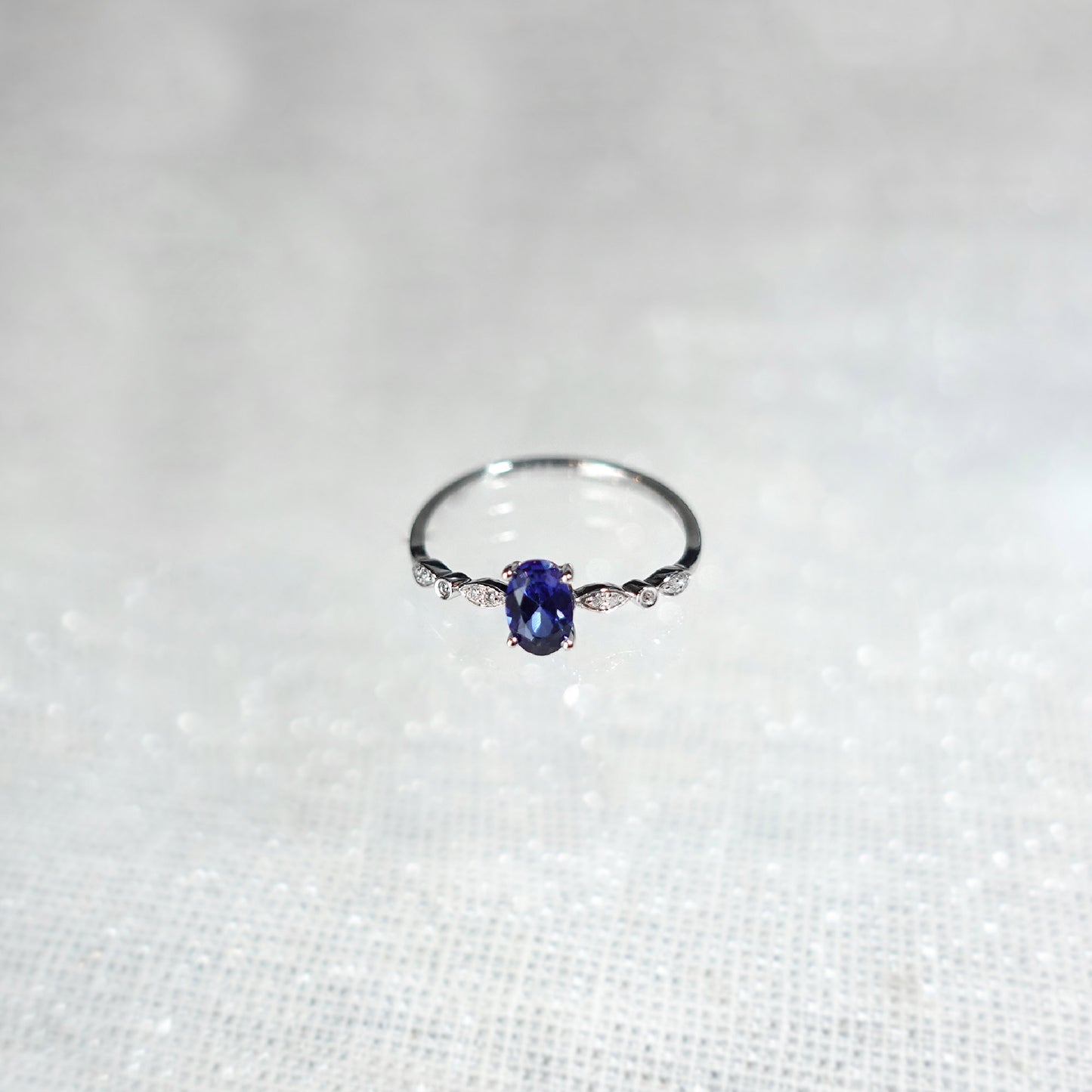 Silver Sapphire Vintage Ring