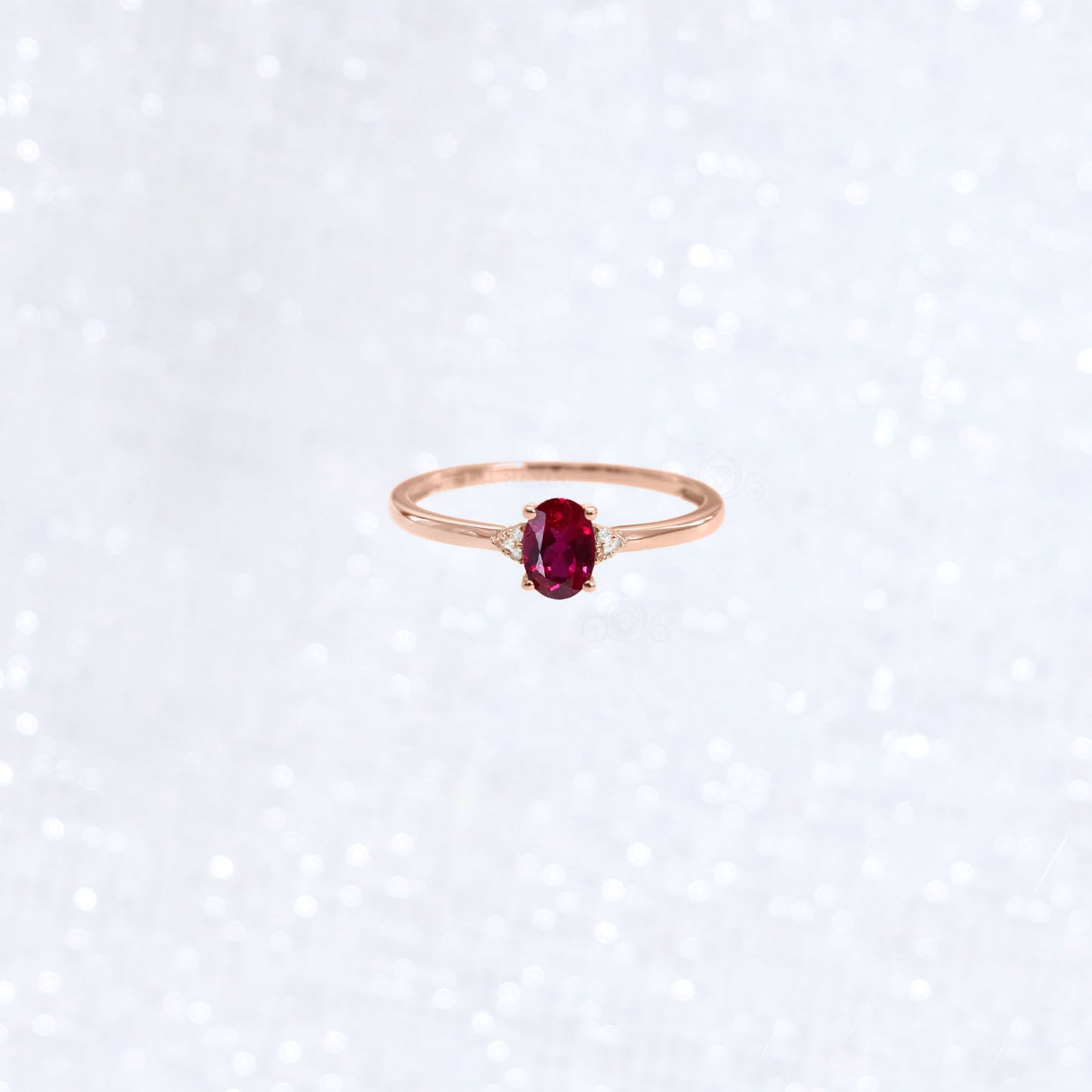 Oval Ruby Promise Ring