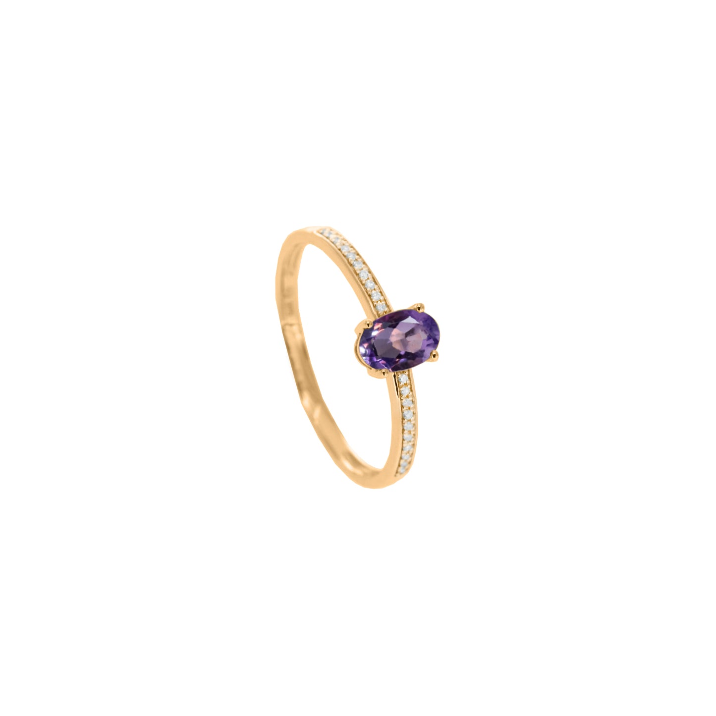 Oval Morganite with Diamond Ring Band