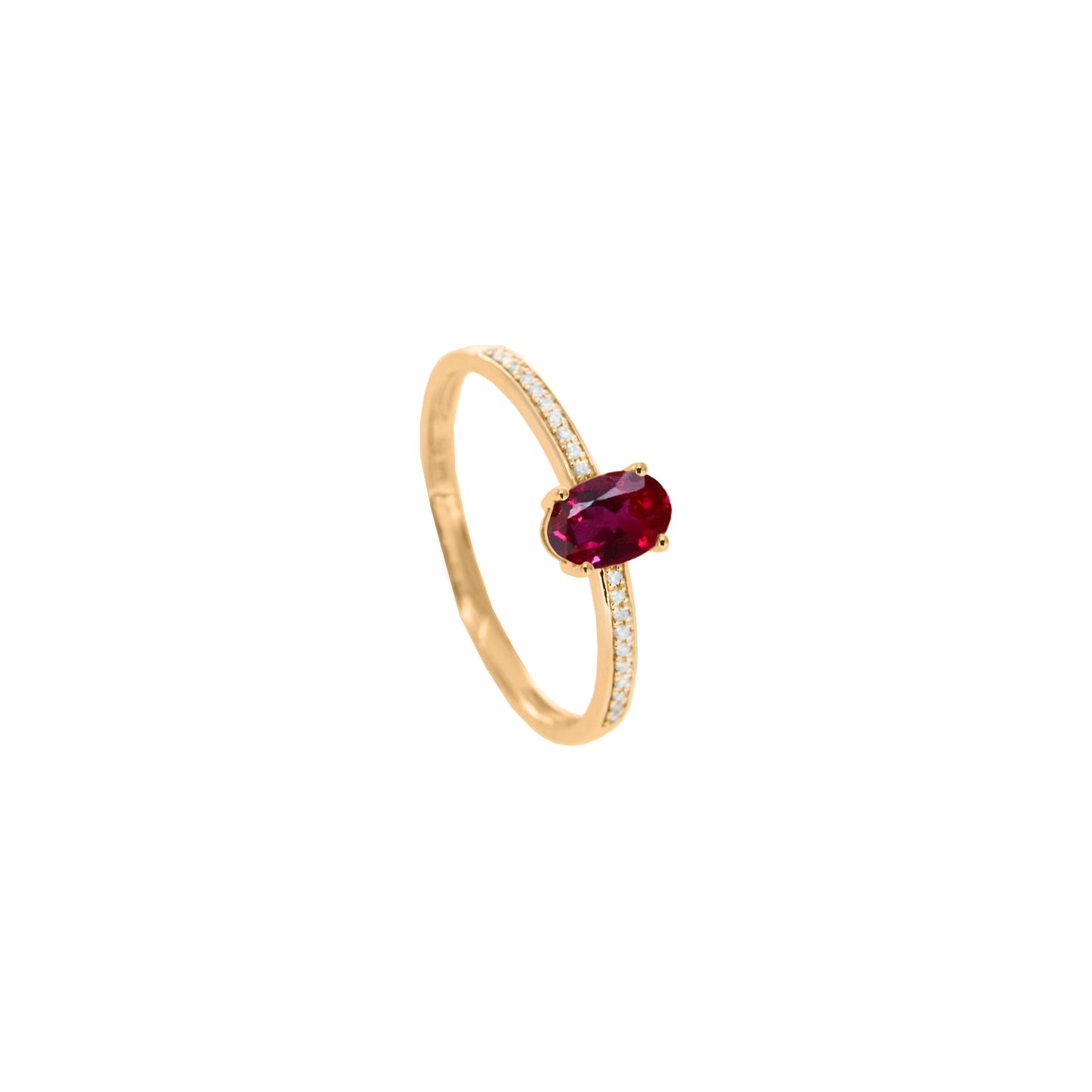 Oval Morganite with Diamond Ring Band
