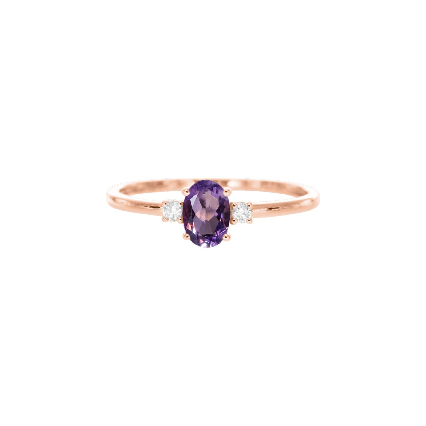 Morganite Diamond Shoulder Engagement Ring