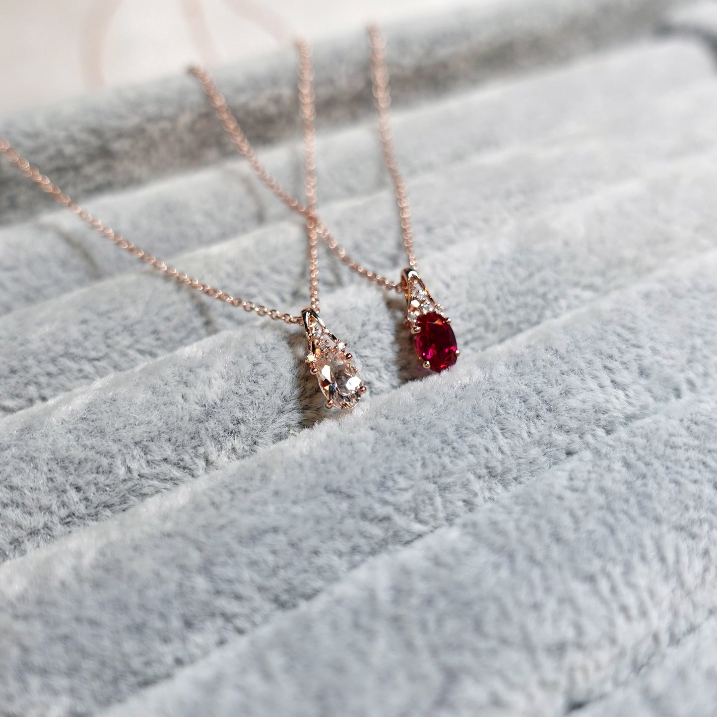 Vintage Morganite Minimalist Pendant